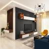 imageArt3d 8Pack 96 x 6in WPC Acoustic Slat Wall Panel for Modern Interior Decor TV Background Living Room White AshMatte Black