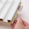 imageArt3d 8Pack 96 x 6in WPC Acoustic Slat Wall Panel for Modern Interior Decor TV Background Living Room White AshMatte White