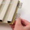 imageArt3d 8Pack 96 x 6in WPC Acoustic Slat Wall Panel for Modern Interior Decor TV Background Living Room White AshWhite Ash