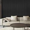 imageArt3d Slat Wall Panel for Modern Decor WPC Acoustic Diffuser Panel 8Pack 96 x 6in Black WalnutMatte Black