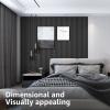 imageArt3d Slat Wall Panel for Modern Decor WPC Acoustic Diffuser Panel 8Pack 96 x 6in Black WalnutMatte Black