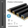 imageArt3d Slat Wall Panel for Modern Decor WPC Acoustic Diffuser Panel 8Pack 96 x 6in Black WalnutMatte Black