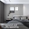 imageArt3d Slat Wall Panel for Modern Decor WPC Acoustic Diffuser Panel 8Pack 96 x 6in Black WalnutMatte White
