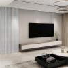imageArt3d Slat Wall Panel for Modern Decor WPC Acoustic Diffuser Panel 8Pack 96 x 6in Black WalnutMatte White