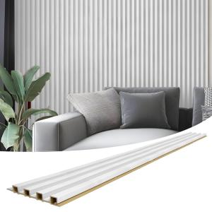 imageArt3d Slat Wall Panel for Modern Decor WPC Acoustic Diffuser Panel 8Pack 96 x 6in Black WalnutMatte White