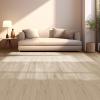 imageArt3d 48quot x 72quot SPC ClickLock Floating Floor Tiles 24 Sq Ft 10Pack Luxury Wood Look Flooring for Indoor Use Waterproof ampamp FireResistant AshBeige