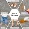 imageArt3d 48quot x 72quot SPC ClickLock Floating Floor Tiles 24 Sq Ft 10Pack Luxury Wood Look Flooring for Indoor Use Waterproof ampamp FireResistant AshGrey