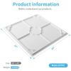 imageArt3d 12Pack Lightweight Drop Ceiling Tiles for Suspended Grid 2x2 ft Ceiling Panels in Black Cover 48 SqFtWhite