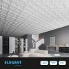 imageArt3d 12Pack Lightweight Drop Ceiling Tiles for Suspended Grid 2x2 ft Ceiling Panels in Black Cover 48 SqFtWhite