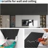 imageArt3d 2x4 ft Drop Ceiling Tiles in Walnut 12Sheet SemiCylinder Design 3D Wall Panels for Interior Wall Decor 24x48 inchSemiCylinder Black