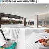 imageArt3d 2x4 ft Drop Ceiling Tiles in Walnut 12Sheet SemiCylinder Design 3D Wall Panels for Interior Wall Decor 24x48 inchSemiCylinder White
