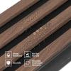 imageArt3d 8Pack WPC Wood Slat Wall Panel for Interior Wall Dcor 3D Wood Fluted Acoustic Wall Paneling for Living Room Bedroom Home ampamp Office Accent Wall Decor  96 x 6 Inch GreyWalnut