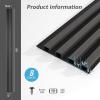 imageArt3d 8Pack WPC Wood Slat Wall Panel for Interior Wall Dcor 3D Wood Fluted Acoustic Wall Paneling for Living Room Bedroom Home ampamp Office Accent Wall Decor  96 x 6 Inch GreyGray
