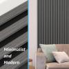 imageArt3d 8Pack WPC Wood Slat Wall Panel for Interior Wall Dcor 3D Wood Fluted Acoustic Wall Paneling for Living Room Bedroom Home ampamp Office Accent Wall Decor  96 x 6 Inch GreyGray