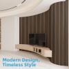 imageArt3d Acoustic Wood Slat Wall Panel with RollFlat Design  953 x 238 Inch Sound Absorbing Panels for Living Room Columns Corridor Curved Wall Decor 1Pack WalnutWalnut1