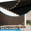 imageArt3d Acoustic Wood Slat Wall Panel with RollFlat Design  953 x 238 Inch Sound Absorbing Panels for Living Room Columns Corridor Curved Wall Decor 1Pack WalnutWalnut1