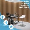 imageArt3d Acoustic Wood Slat Wall Panel with RollFlat Design  953 x 238 Inch Sound Absorbing Panels for Living Room Columns Corridor Curved Wall Decor 1Pack WalnutTeak2