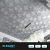 imageArt3d Drop Ceiling Tiles 24x24 in Bronze 12Pack 48 Sqft 3D Wainscoting Panels Glue Up 2x2Argent Silver