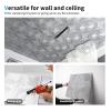 imageArt3d Drop Ceiling Tiles 24x24 in Bronze 12Pack 48 Sqft 3D Wainscoting Panels Glue Up 2x2Argent Silver