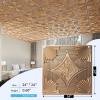 imageArt3d Drop Ceiling Tiles 24x24 in Bronze 12Pack 48 Sqft 3D Wainscoting Panels Glue Up 2x2Bronze