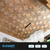 imageArt3d Drop Ceiling Tiles 24x24 in Bronze 12Pack 48 Sqft 3D Wainscoting Panels Glue Up 2x2Bronze