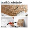 imageArt3d Drop Ceiling Tiles 24x24 in Bronze 12Pack 48 Sqft 3D Wainscoting Panels Glue Up 2x2Bronze