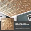 imageArt3d Drop Ceiling Tiles 24x24 in Bronze 12Pack 48 Sqft 3D Wainscoting Panels Glue Up 2x2Bronze