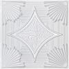 imageArt3d Drop Ceiling Tiles 24x24 in Bronze 12Pack 48 Sqft 3D Wainscoting Panels Glue Up 2x2White