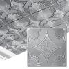 imageArt3d Drop Ceiling Tiles 24x24 in Bronze 12Pack 48 Sqft 3D Wainscoting Panels Glue Up 2x2Argent Silver
