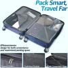 imageLuggage Set with Spinner Wheels and TSA Lock 3 Pieces Expandable Hardside PP material Suitcase for Travel Hardshell Luggage Sets 20quot 24quot 28quot BlackNavy
