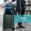 imageLuggage Set with Spinner Wheels and TSA Lock 3 Pieces Expandable Hardside PP material Suitcase for Travel Hardshell Luggage Sets 20quot 24quot 28quot BlackDark Green