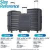imageLuggage Set with Spinner Wheels and TSA Lock 3 Pieces Expandable Hardside PP material Suitcase for Travel Hardshell Luggage Sets 20quot 24quot 28quot BlackBlack