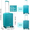 imageLuggage Set with Spinner Wheels and TSA Lock 3 Pieces Expandable Hardside PP material Suitcase for Travel Hardshell Luggage Sets 20quot 24quot 28quot BlackMint