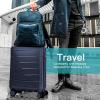 imageLuggage Set with Spinner Wheels and TSA Lock 3 Pieces Expandable Hardside PP material Suitcase for Travel Hardshell Luggage Sets 20quot 24quot 28quot BlackNavy