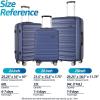 imageLuggage Set with Spinner Wheels and TSA Lock 3 Pieces Expandable Hardside PP material Suitcase for Travel Hardshell Luggage Sets 20quot 24quot 28quot BlackNavy