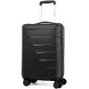 imageLuggage Set with Spinner Wheels and TSA Lock 3 Pieces Expandable Hardside PP material Suitcase for Travel Hardshell Luggage Sets 20quot 24quot 28quot BlackBlack