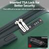 imageLuggage Set with Spinner Wheels and TSA Lock 3 Pieces Expandable Hardside PP material Suitcase for Travel Hardshell Luggage Sets 20quot 24quot 28quot BlackDark Green