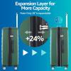 imageLuggage Set with Spinner Wheels and TSA Lock 3 Pieces Expandable Hardside PP material Suitcase for Travel Hardshell Luggage Sets 20quot 24quot 28quot BlackDark Green