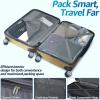 imageLuggage Set with Spinner Wheels and TSA Lock 3 Pieces Expandable Hardside PP material Suitcase for Travel Hardshell Luggage Sets 20quot 24quot 28quot BlackChampagne