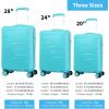 imageLuggage Set with Spinner Wheels and TSA Lock 3 Pieces Expandable Hardside PP material Suitcase for Travel Hardshell Luggage Sets 20quot 24quot 28quot BlackMint
