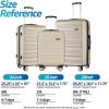 imageLuggage Set with Spinner Wheels and TSA Lock 3 Pieces Expandable Hardside PP material Suitcase for Travel Hardshell Luggage Sets 20quot 24quot 28quot BlackChampagne