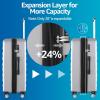 imageLuggage Set with Spinner Wheels and TSA Lock 3 Pieces Expandable Hardside PP material Suitcase for Travel Hardshell Luggage Sets 20quot 24quot 28quot BlackSilver