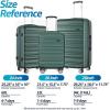 imageLuggage Set with Spinner Wheels and TSA Lock 3 Pieces Expandable Hardside PP material Suitcase for Travel Hardshell Luggage Sets 20quot 24quot 28quot BlackDark Green