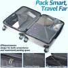 imageLuggage Set with Spinner Wheels and TSA Lock 3 Pieces Expandable Hardside PP material Suitcase for Travel Hardshell Luggage Sets 20quot 24quot 28quot BlackSilver
