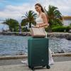 imageLuggage Set with Spinner Wheels and TSA Lock 3 Pieces Expandable Hardside PP material Suitcase for Travel Hardshell Luggage Sets 20quot 24quot 28quot BlackDark Green