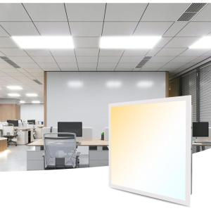 imageArt3d 1 Pack 2x2 FT LED Flat Panel Light 3CCT Selectable Color Temperature 3000K4000K5000K 010V Dimmable 5500LM Flush Mount Ceiling Light 20W30W40W Drop Ceiling Light ULampampETL Listed1 Pack 3CCT