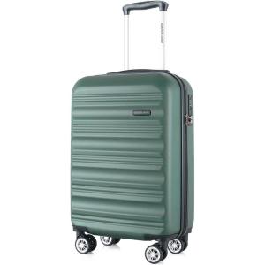 imageLuggage Set with Spinner Wheels and TSA Lock 3 Pieces Expandable Hardside PP material Suitcase for Travel Hardshell Luggage Sets 20quot 24quot 28quot BlackDark Green