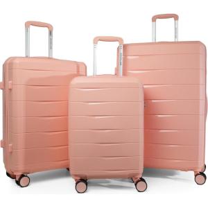 imageLuggage Set with Spinner Wheels and TSA Lock 3 Pieces Expandable Hardside PP material Suitcase for Travel Hardshell Luggage Sets 20quot 24quot 28quot BlackCoral