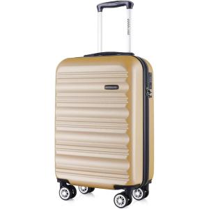 imageLuggage Set with Spinner Wheels and TSA Lock 3 Pieces Expandable Hardside PP material Suitcase for Travel Hardshell Luggage Sets 20quot 24quot 28quot BlackChampagne