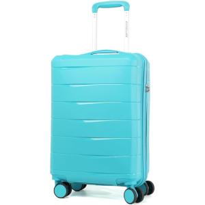 imageLuggage Set with Spinner Wheels and TSA Lock 3 Pieces Expandable Hardside PP material Suitcase for Travel Hardshell Luggage Sets 20quot 24quot 28quot BlackMint